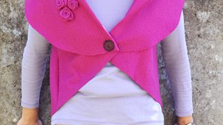 Oval Shawl Collar Sweater: a one-piece garment